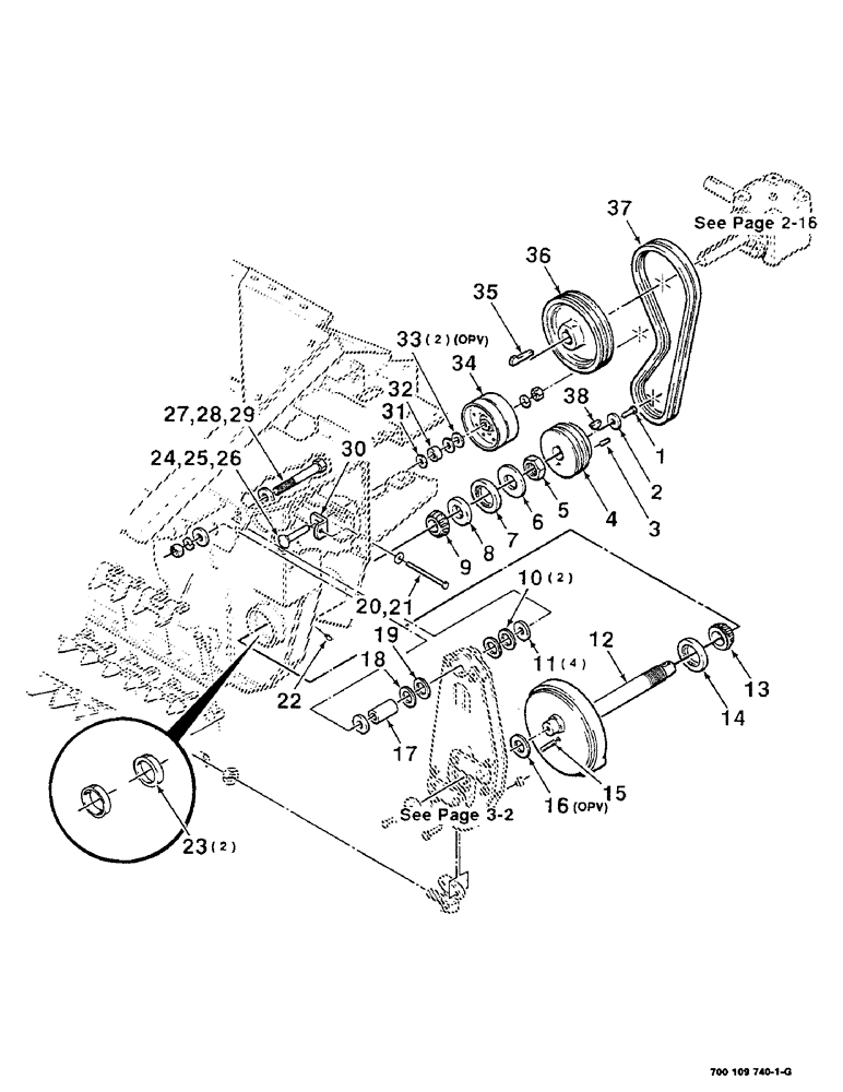 Схема запчастей Case IH 8350 - (2-26) - SICKLE DRIVE ASSEMBLY (09) - CHASSIS