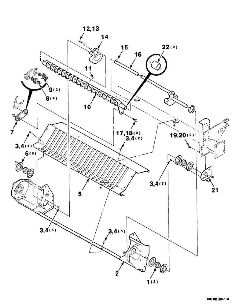 Схема запчастей Case IH RS451 - (2-30) - STUFFER FRAME, AND SUPPORT ASSEMBLIES Driveline