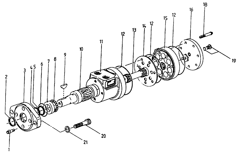 Схема запчастей Case IH 7700 - (B03[05]) - HYDRAULIC MOTOR {S CHAR-LYNN: 14 CU.IN.} Hydraulic Components & Circuits