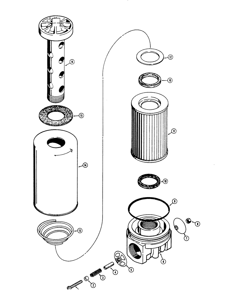 Схема запчастей Case IH 1529 - (108V) - HYDRAULIC LINE FILTER 