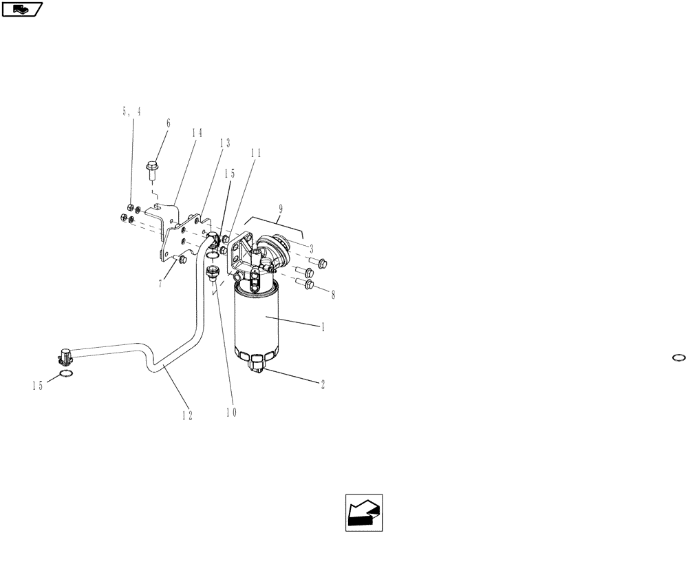 Схема запчастей Case IH MAGNUM 180 - (10.206.01[01]) - FUEL FILTER & CONNECTIONS (10) - ENGINE