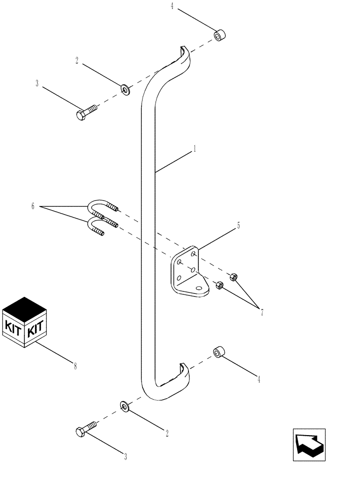 Схема запчастей Case IH MX255 - (09-41) - MONITOR MOUNTING - CAB A POST (09) - CHASSIS/ATTACHMENTS