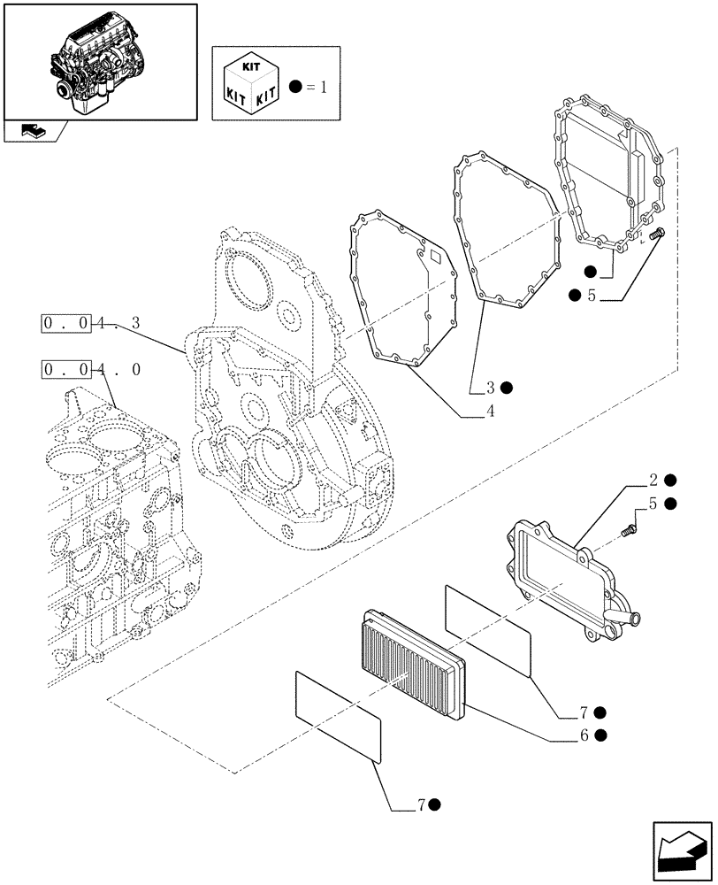 Схема запчастей Case IH F3AE0684N E907 - (0.04.5) - ENGINE BREATHERS (500386078) 