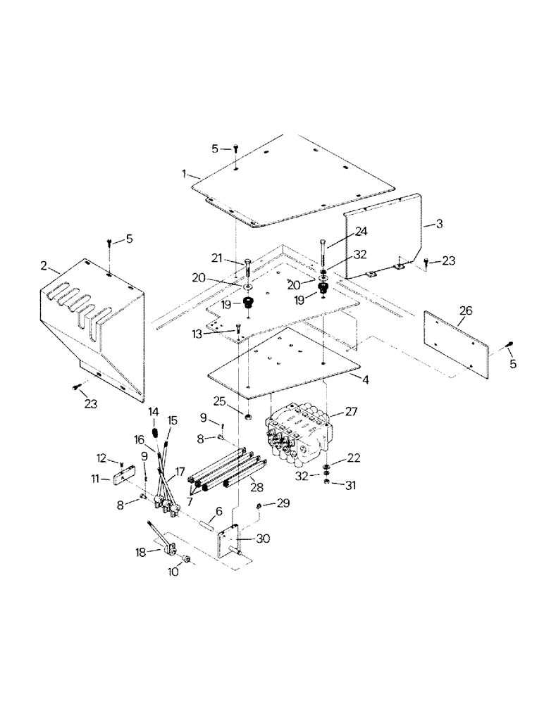 Схема запчастей Case IH CM360 - (01-16) - HYDRAULIC VALVE CONTROLS (10) - CAB