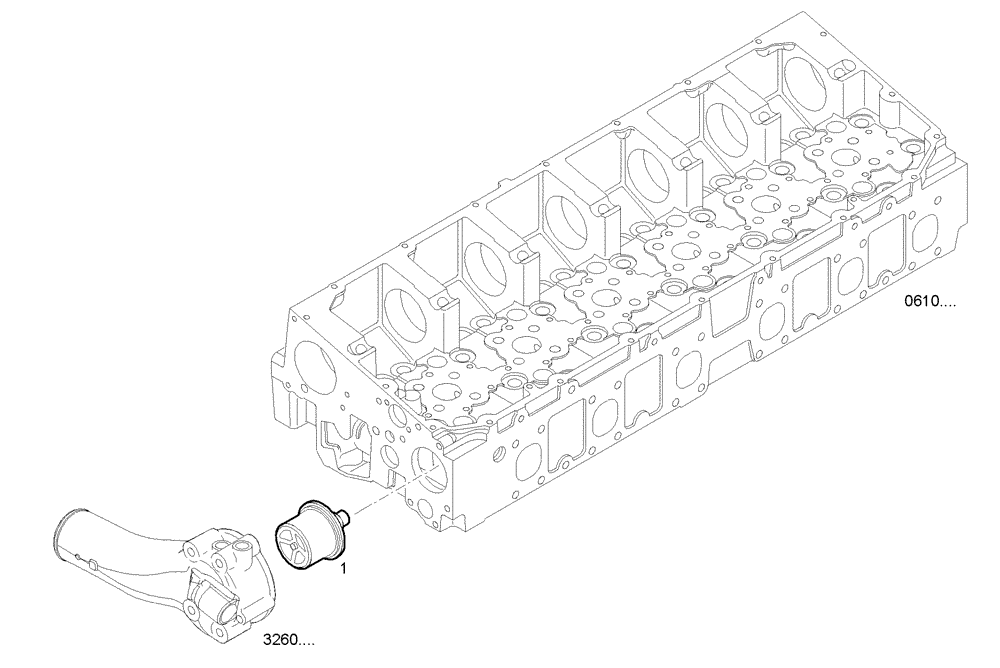 Схема запчастей Case IH F2CE9684E E015 - (3263.010) - THERMOSTAT 