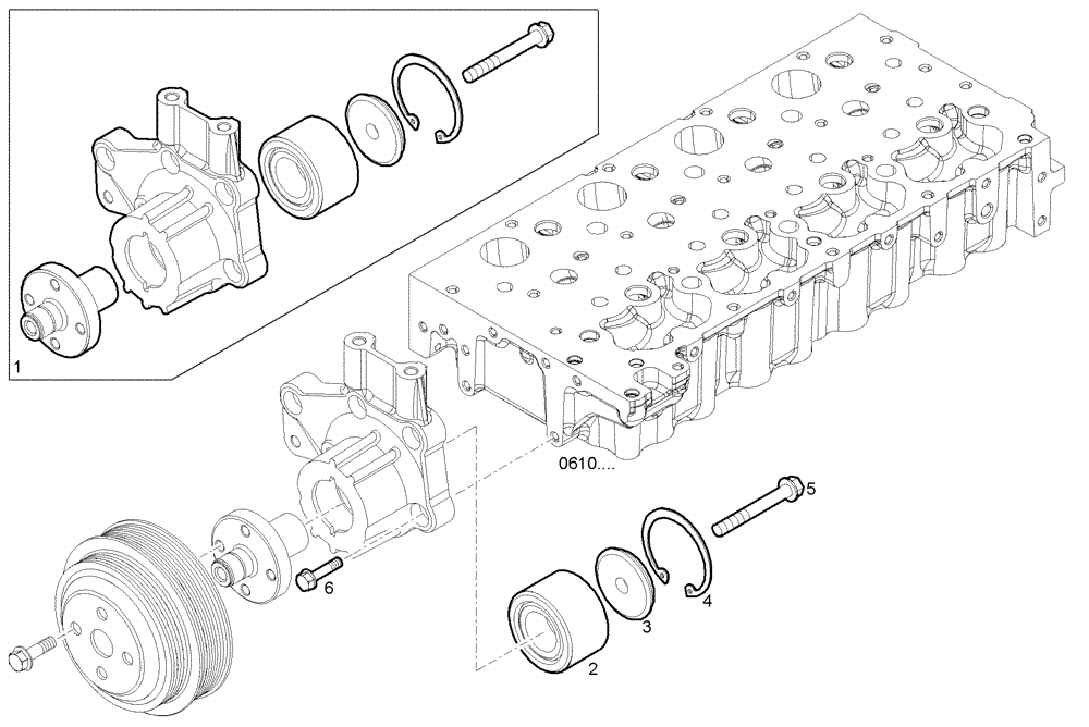 Схема запчастей Case IH F5AE9484H A001 - (3490.010) - FAN SUPPORT 