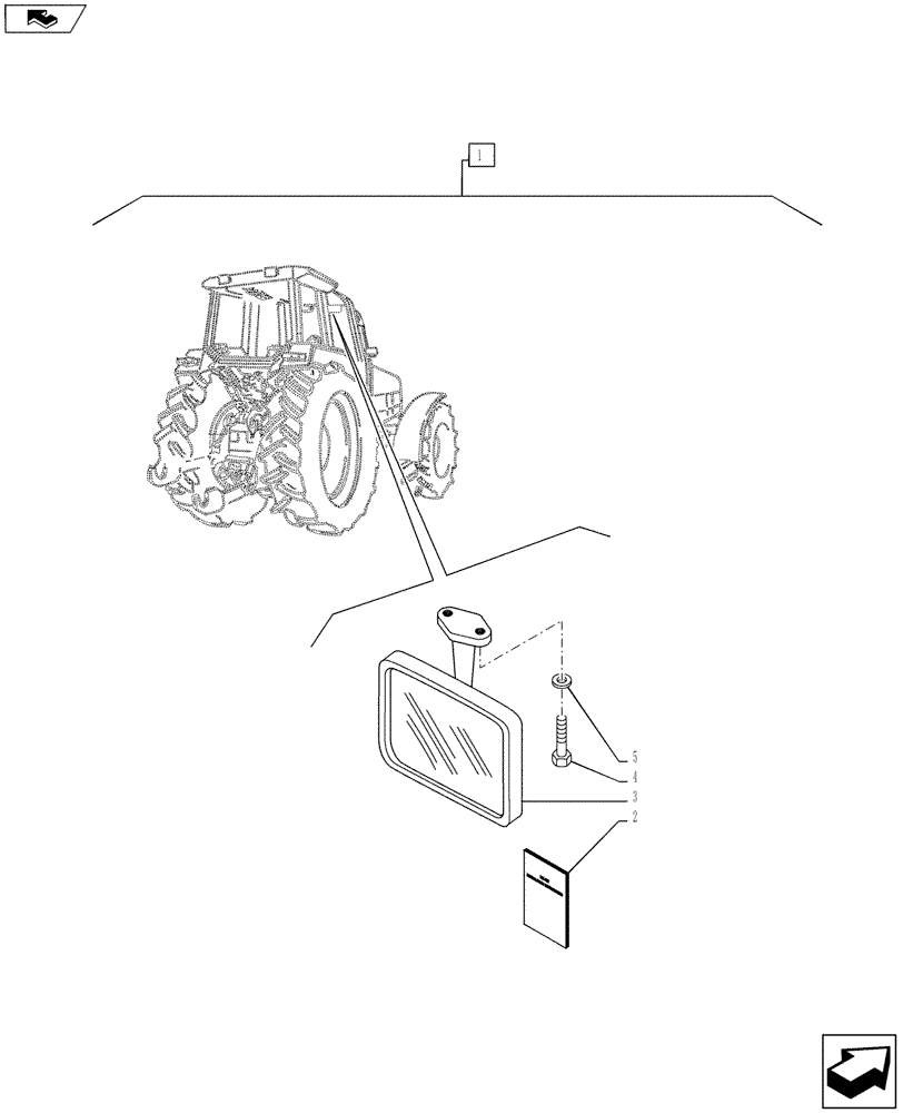 Схема запчастей Case IH PUMA 160 - (88.090.08) - DIA KIT, INTERNAL REAR VIEW MIRRORS (88) - ACCESSORIES