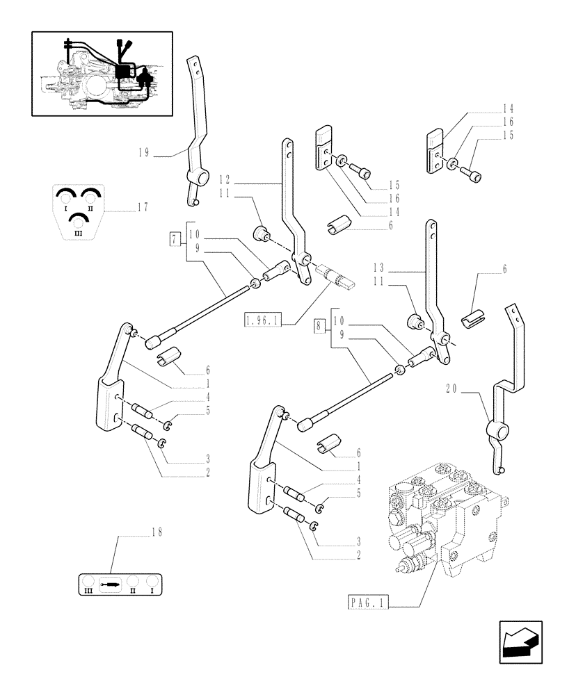 Схема запчастей Case IH JX70U - (1.82.7/13[05]) - (VAR.411) TWO CONTROL VALVES - BOSCH - W/CAB - LEVERS AND KNOBS (07) - HYDRAULIC SYSTEM