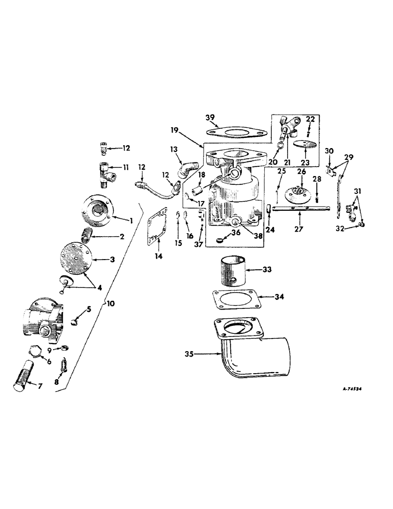 Схема запчастей Case IH 806 - (E-04) - FUEL SYSTEM, CARBURETOR, LP GAS (02) - FUEL SYSTEM