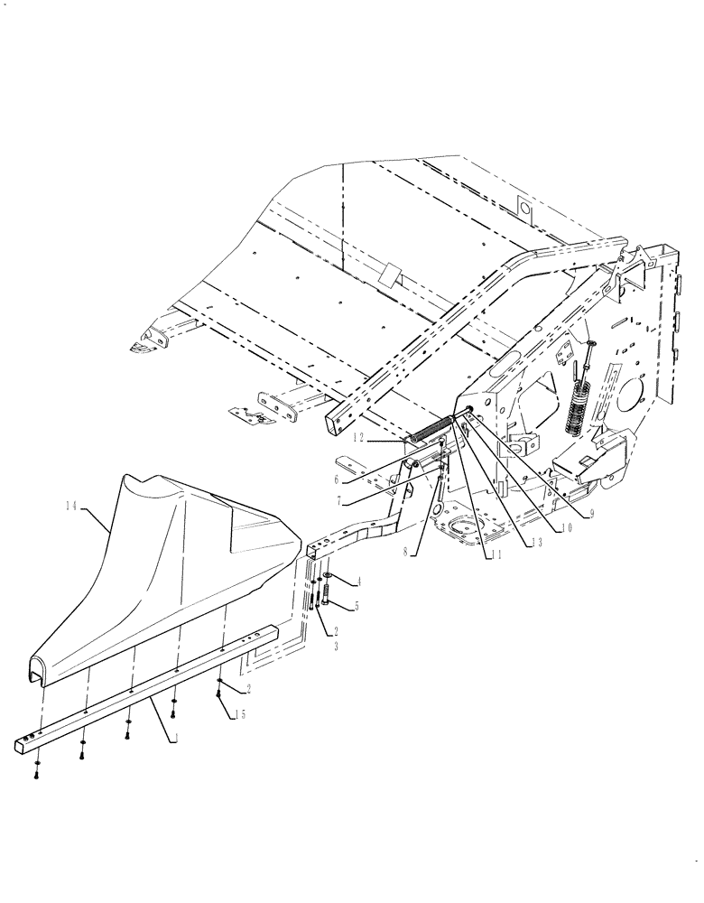 Схема запчастей Case IH 3020-20 - (58.131.01[02]) - DIVIDER ASSEMBLY, LONG, LEFT HAND (58) - ATTACHMENTS/HEADERS