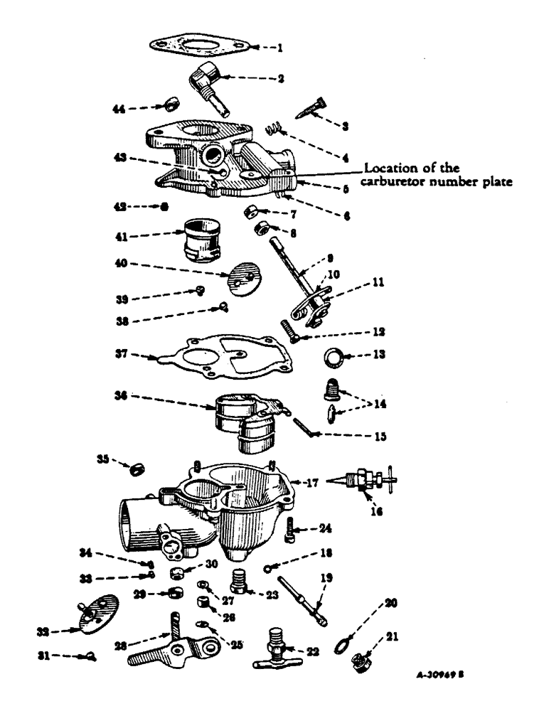 Схема запчастей Case IH C-123 - (B-36) - CARBURETOR, ZENITH 