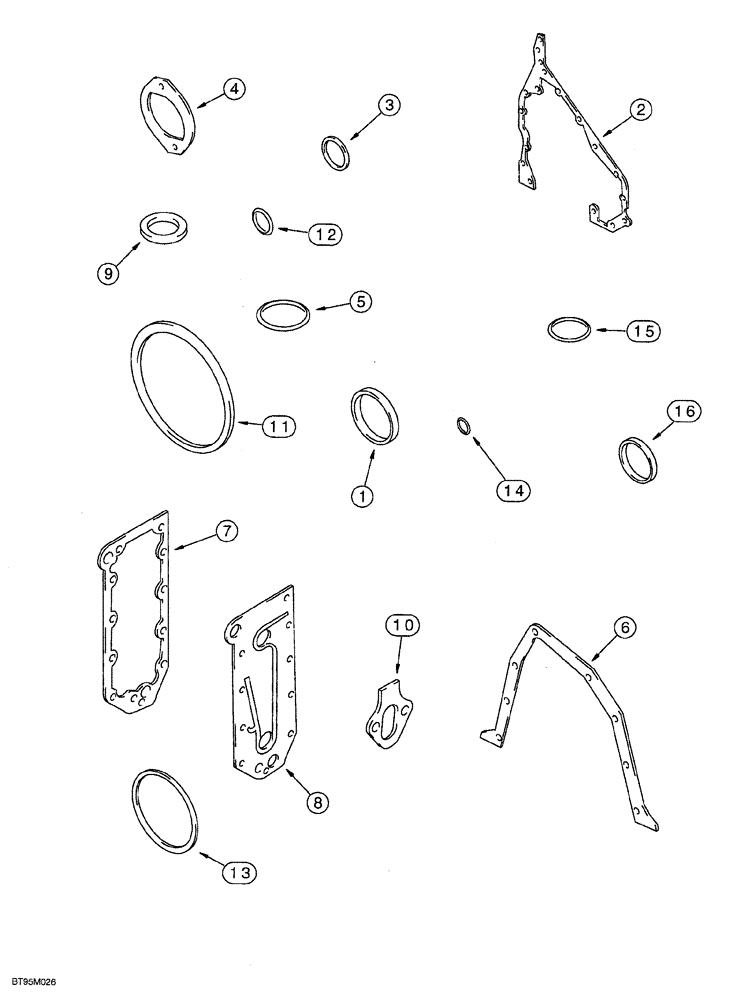 Схема запчастей Case IH 6831TA - (02-064) - CYLINDER BLOCK GASKET KIT, 6T-830 EMISSIONS CERTIFIED ENGINE, 6TA-830 EMISSIONS CERTIFIED ENGINE 