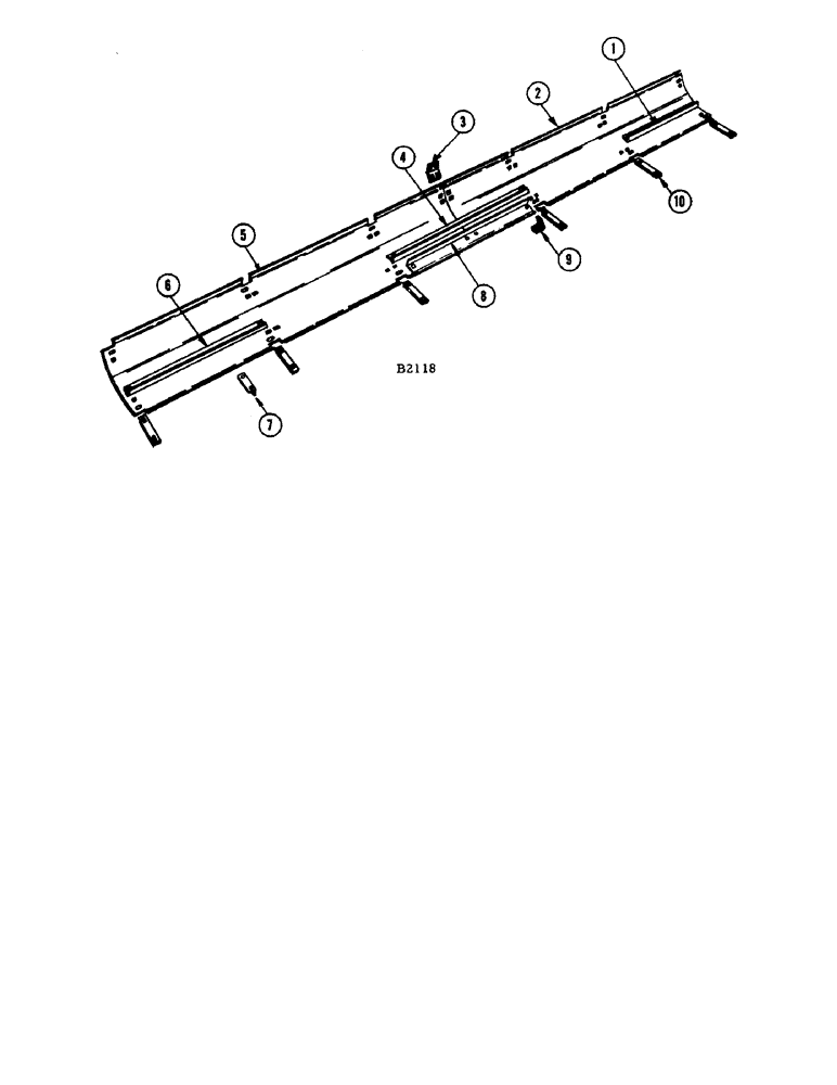 Схема запчастей Case IH 1060 - (050) - 13 FOOT AND 14 FOOT HEADER SKID ATTACHMENT (58) - ATTACHMENTS/HEADERS