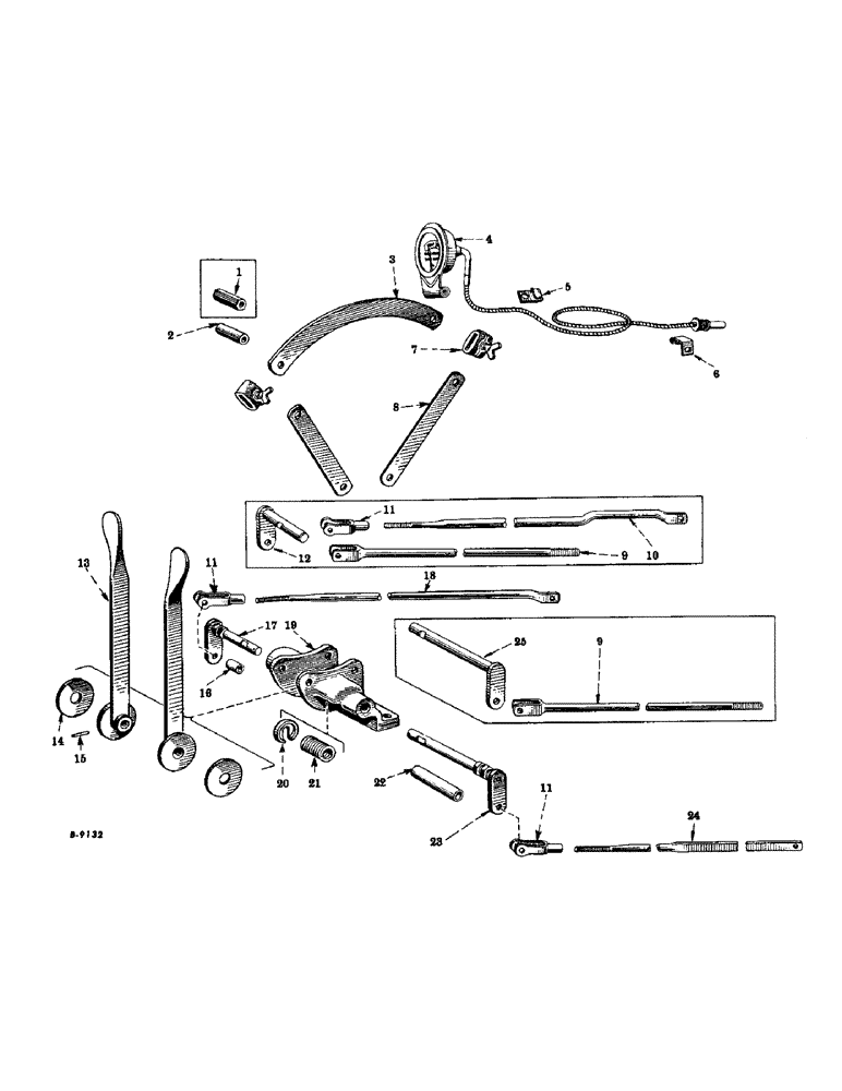 Схема запчастей Case IH SUPER A-1 - (230) - HYDRAULIC SYSTEM, TOUCH-CONTROL, LEVERS, SHAFTS, ARMS AND RODS (07) - HYDRAULIC SYSTEM