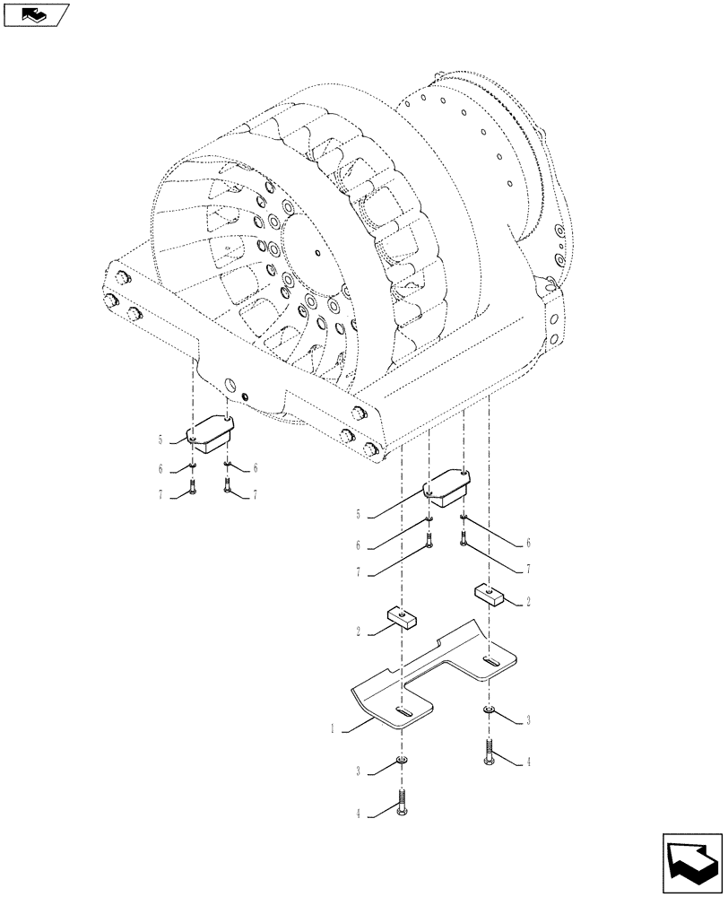 Схема запчастей Case IH QUADTRAC 500 - (48.130.02) - TRACK DRIVE WHEEL SCRAPER (48) - TRACKS & TRACK SUSPENSION