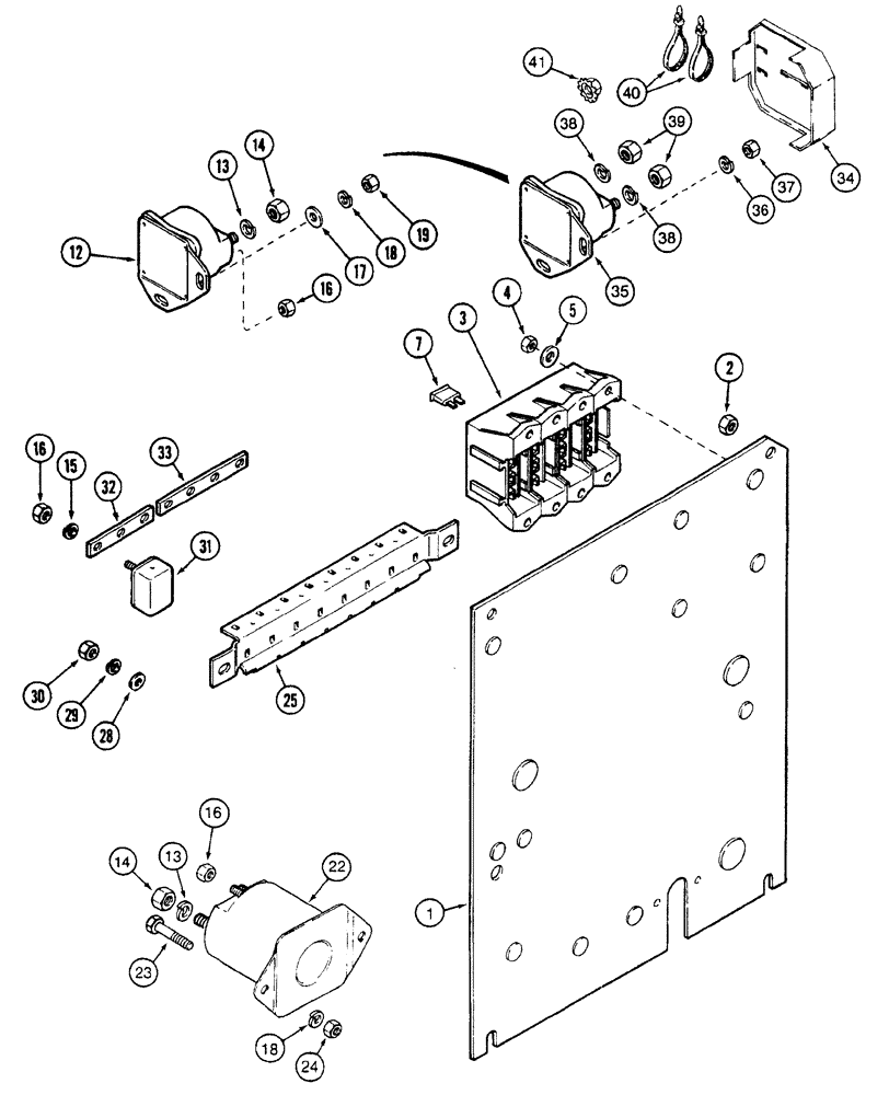 Схема запчастей Case IH 7210 - (4-022) - FUSES, SOLENOIDS AND CIRCUIT BREAKERS (04) - ELECTRICAL SYSTEMS