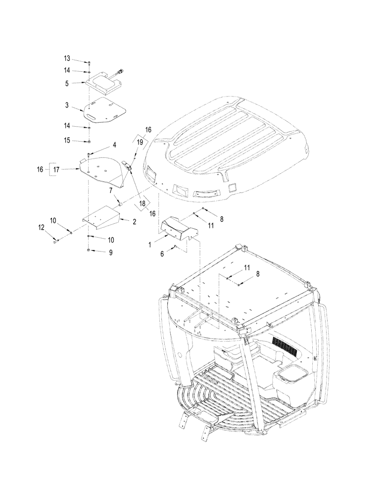 Схема запчастей Case IH STEIGER 330 - (04-34) - ACCUGUIDE, GPS - MOUNTING (04) - ELECTRICAL SYSTEMS