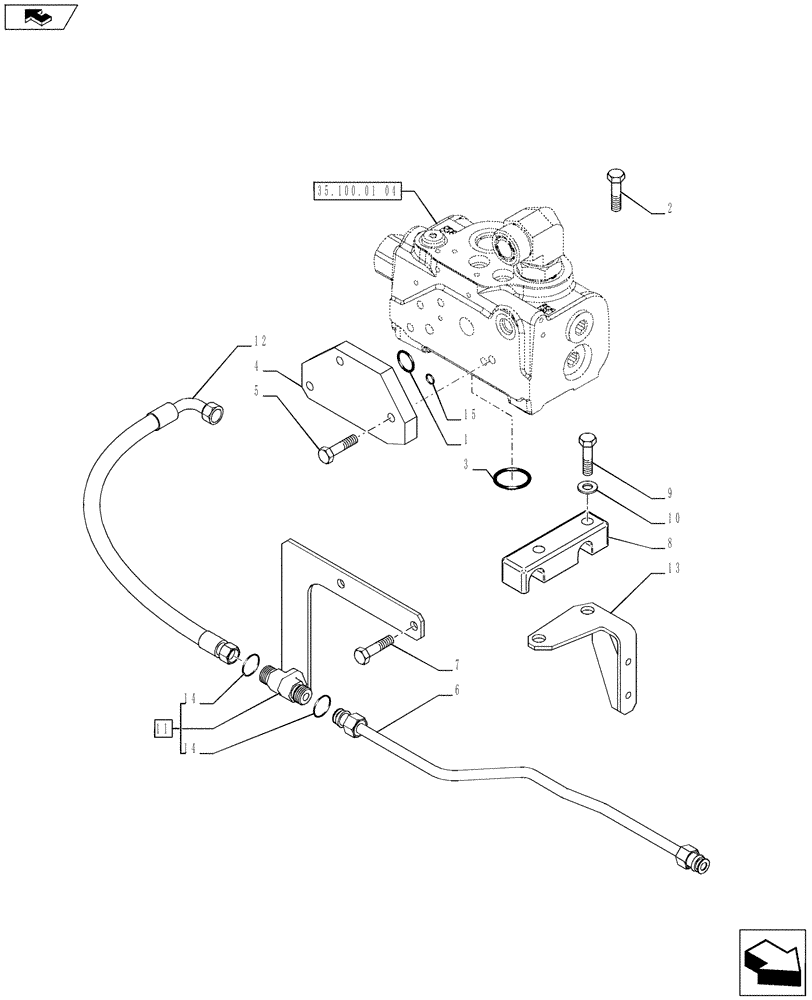 Схема запчастей Case IH PUMA 170 - (35.100.02) - HYDRAULIC PUMP - PRIORITY VALVE (VAR.728212-720463) (35) - HYDRAULIC SYSTEMS