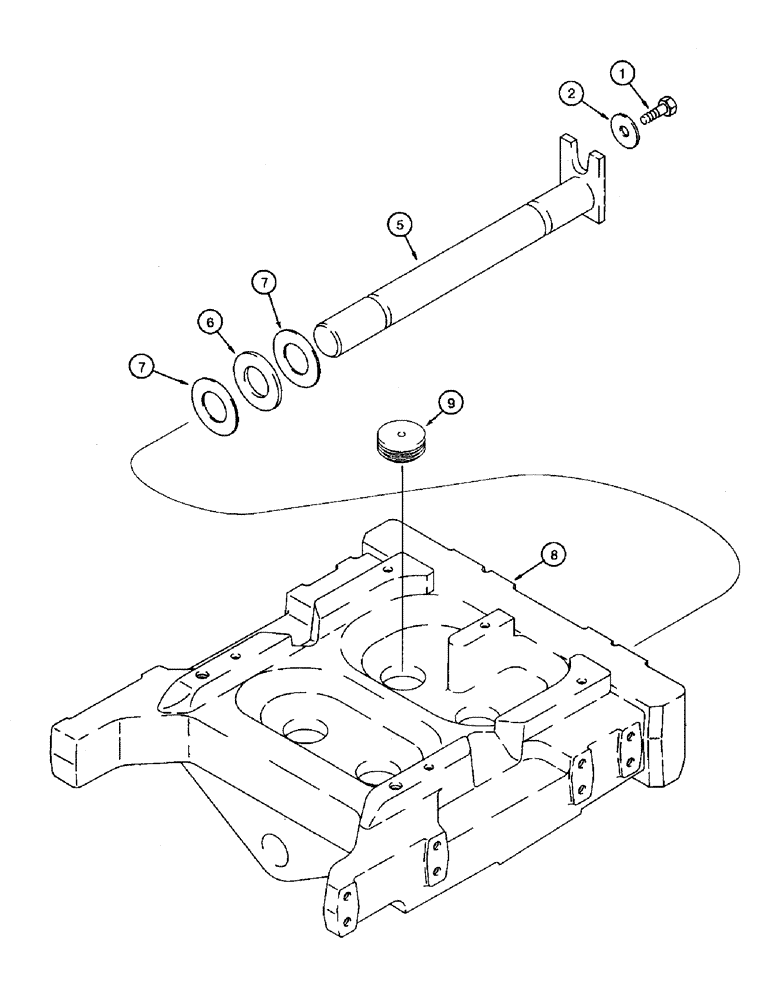 Схема запчастей Case IH 8930 - (5-020) - FRONT AXLE SUPPORT, TWO WHEEL DRIVE TRACTOR (05) - STEERING