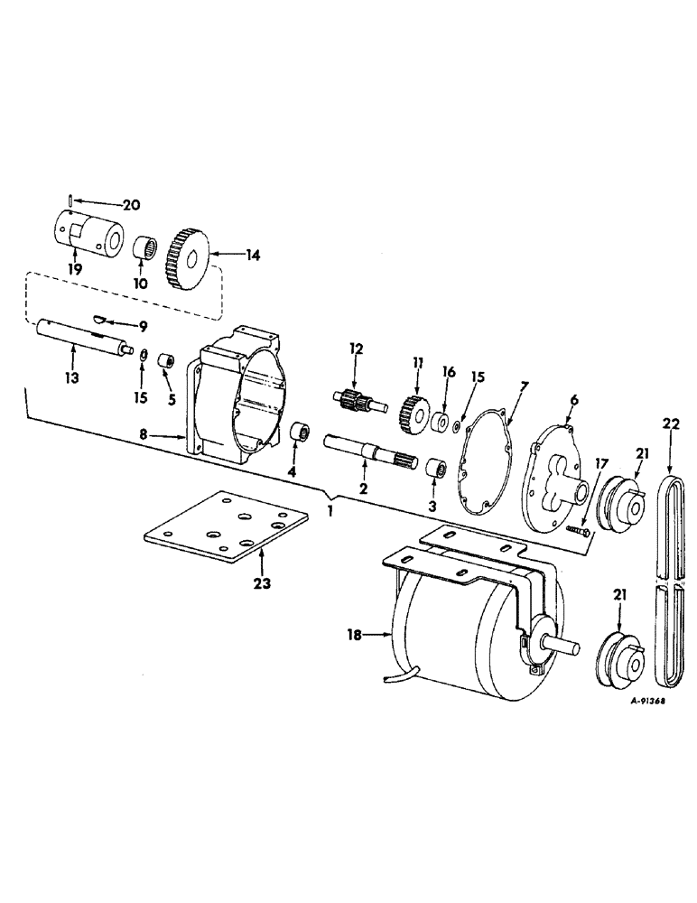 Схема запчастей Case IH 449A - (YA-11) - ELECTRIC MOTOR 