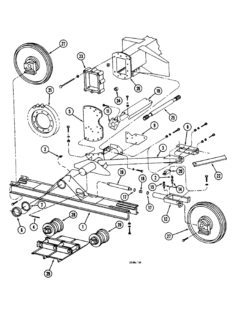 Схема запчастей Case IH 1660 - (6-82) - TRACK (03) - POWER TRAIN