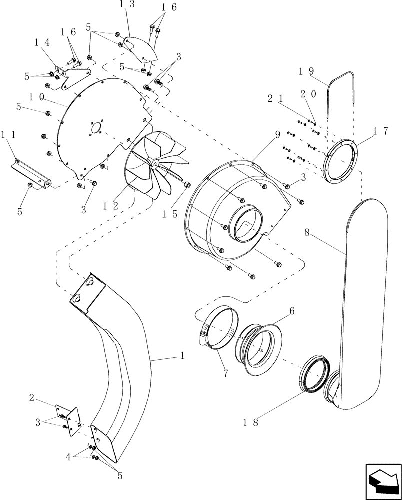 Схема запчастей Case IH 7130 - (10.418.33) - STATIONARY AIR SCREEN VACUUM SYSTEM (10) - ENGINE