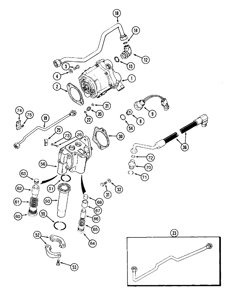 Схема запчастей Case IH 8930 - (8-014) - HYDRAULIC PUMP SYSTEM (08) - HYDRAULICS