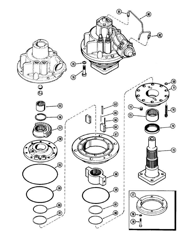 Схема запчастей Case IH 930-SERIES - (077A) - A33058 POWER STEERING GEAR, GENERAL PURPOSE MODELS (05) - STEERING