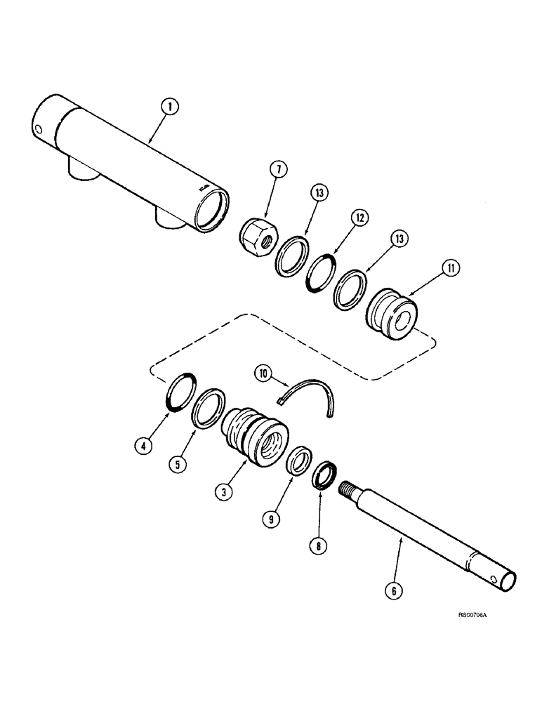 Схема запчастей Case IH 1680 - (8-78) - FEEDER CLUTCH CYLINDER (07) - HYDRAULICS