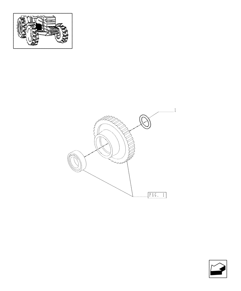 Схема запчастей Case IH MAXXUM 140 - (1.32.9[02]) - HYDRAULIC PUMP DRIVING GEARS (03) - TRANSMISSION