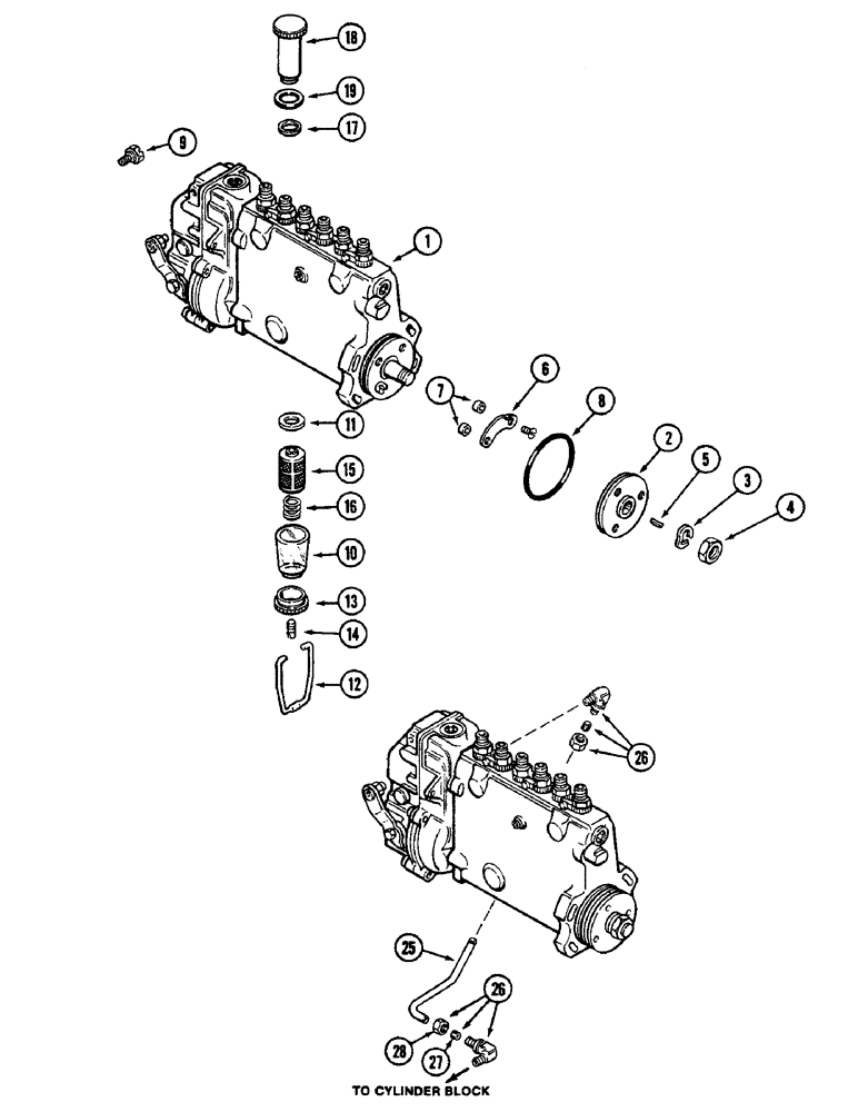 Схема запчастей Case IH 2090 - (3-48) - FUEL INJECTION PUMP, 504BD DIESEL ENGINE (03) - FUEL SYSTEM