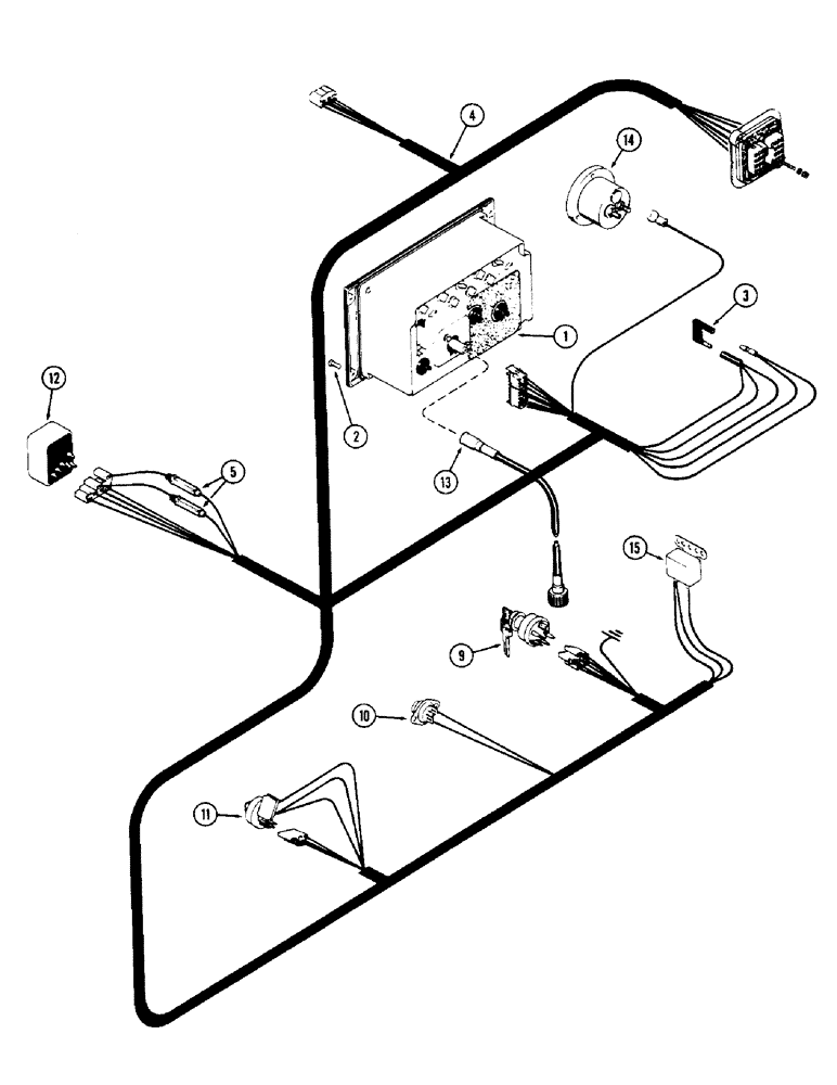 Схема запчастей Case IH 2870 - (078) - INSTRUMENT PANEL WIRING, USED PRIOR TO P.I.N. 8825418 (04) - ELECTRICAL SYSTEMS