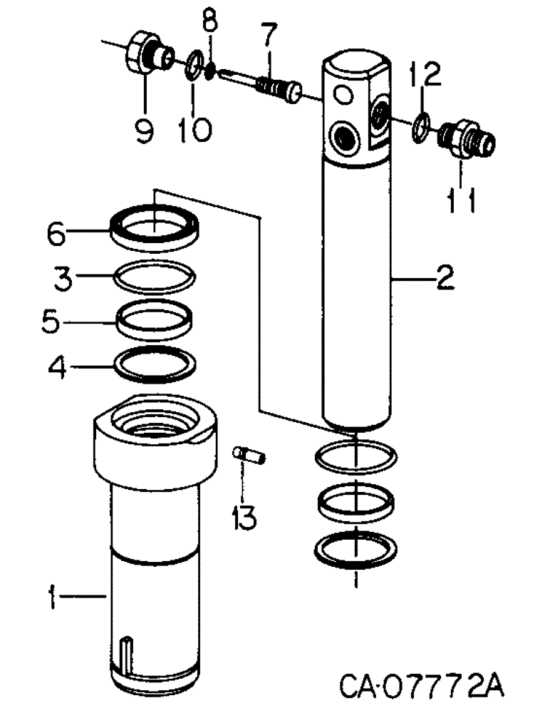 Схема запчастей Case IH 3088 - (10-28) - HYDRAULICS, HYDRAULIC SEAT CYLINDER (07) - HYDRAULICS