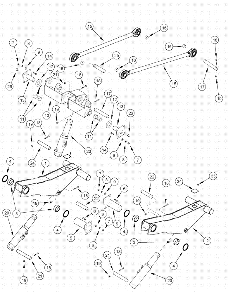 Схема запчастей Case IH 620 - (09A-30) - DRUM LIFT ARMS (13) - PICKING SYSTEM