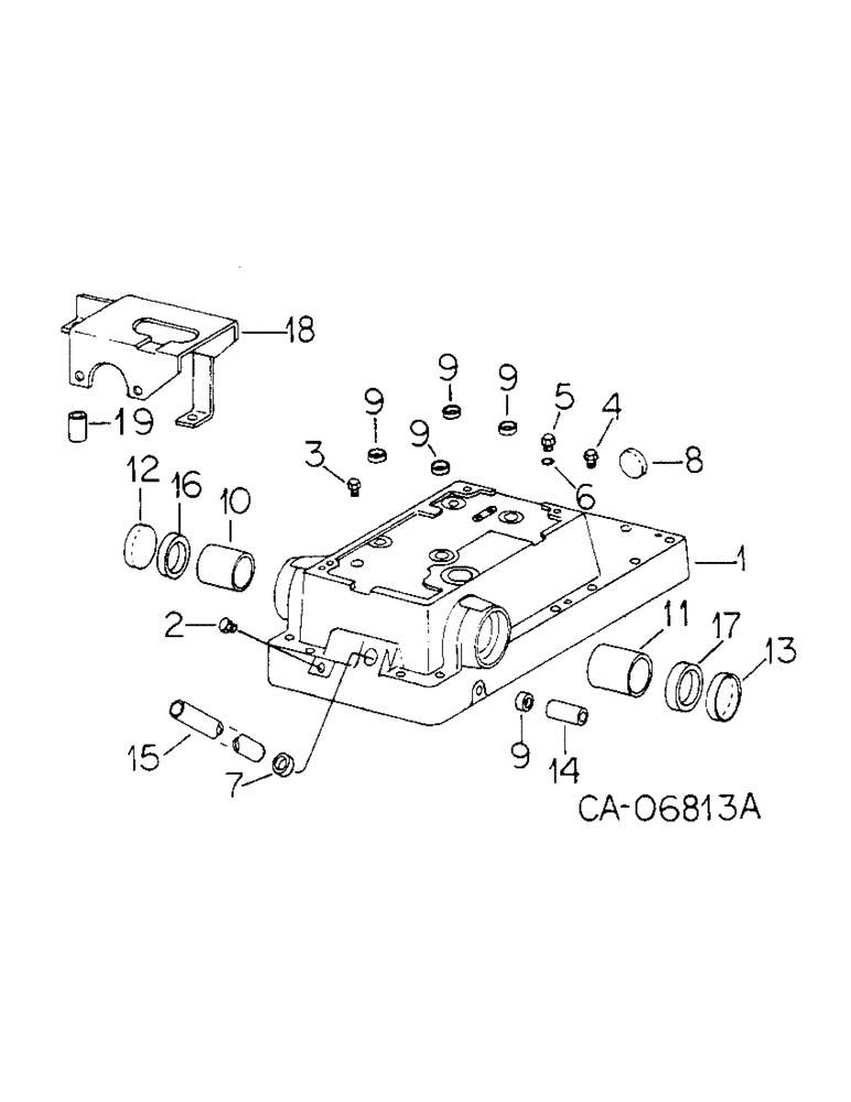 Схема запчастей Case IH 3388 - (07-17) - DRIVE TRAIN, REAR FRAME COVER (04) - Drive Train