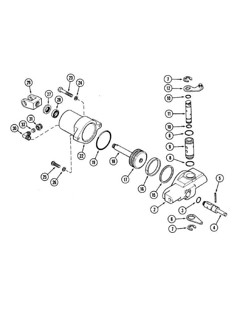 Схема запчастей Case IH 2594 - (9-062) - CLOTH SEAT, AIR/OIL SUSPENSION, CYLINDER ASSEMBLY, PRIOR TO P. I.N. 9938101 (09) - CHASSIS/ATTACHMENTS