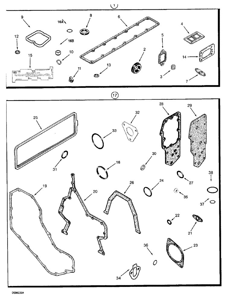 Схема запчастей Case IH 5150 - (2-124) - GASKET KITS, (5130/5140/5150), VALVE GRIND (02) - ENGINE