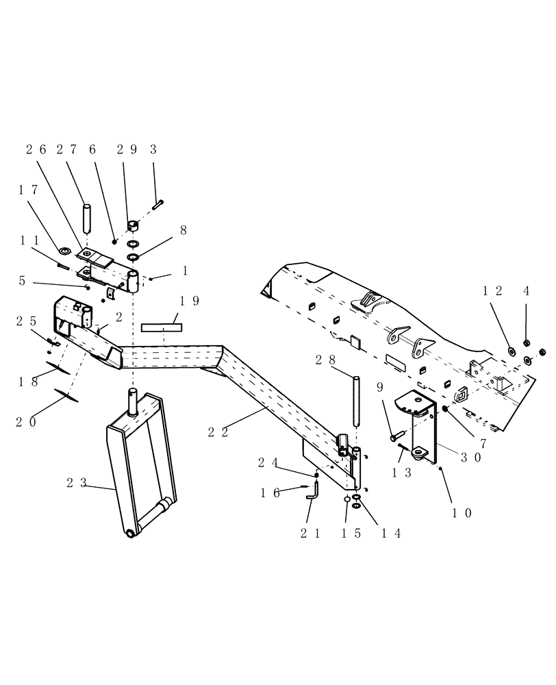 Схема запчастей Case IH 2280 - (58.120.03) - AUGER MAIN SUPPORT ARM (58) - ATTACHMENTS/HEADERS