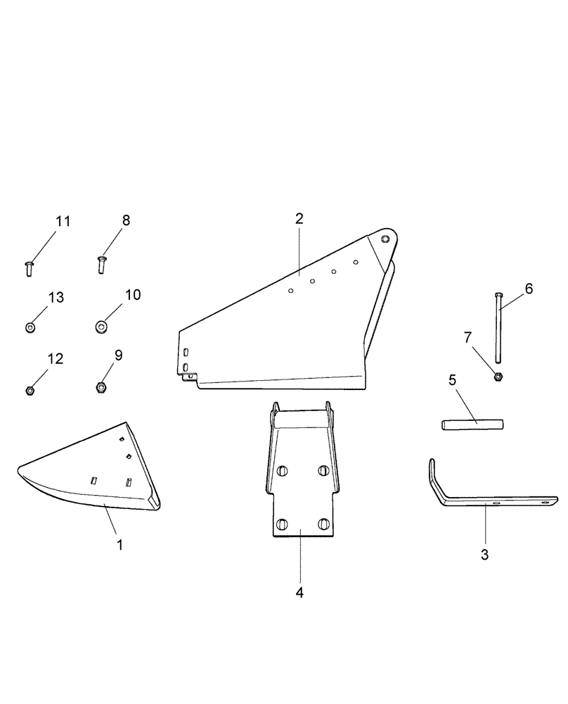 Схема запчастей Case IH 2010 - (20.13.04[1]) - DIVIDER, MEDIUM, BPIN CBJ021301 [INCLUDES ALL HAJ PINS] (58) - ATTACHMENTS/HEADERS