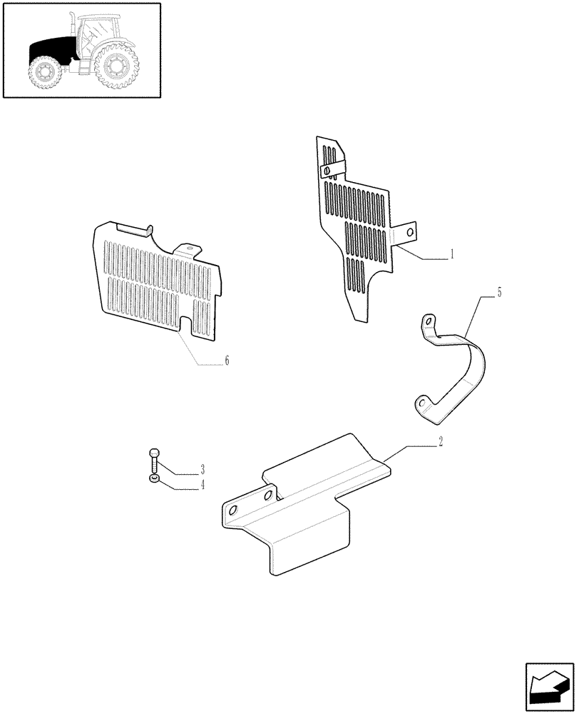 Схема запчастей Case IH PUMA 210 - (1.19.9) - ENGINE GUARDS (02) - ENGINE EQUIPMENT