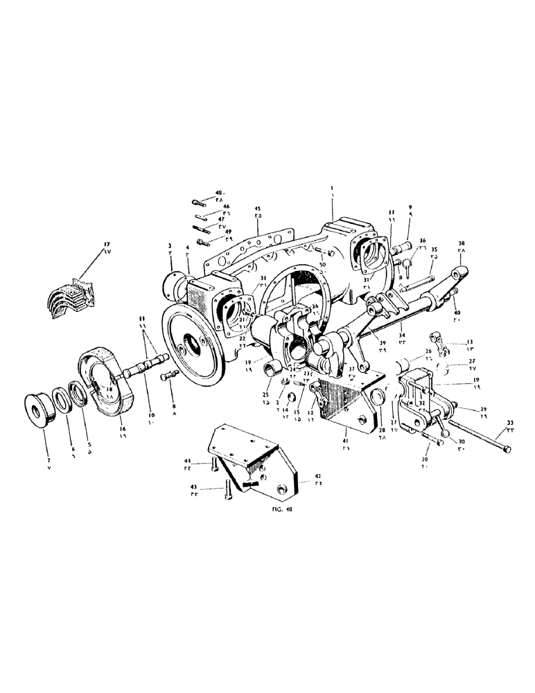 Схема запчастей Case IH 950 - (126) - REAR AXLE CASING, HYDRAULIC CYLINDER, AND RAMSHAFT (06) - POWER TRAIN