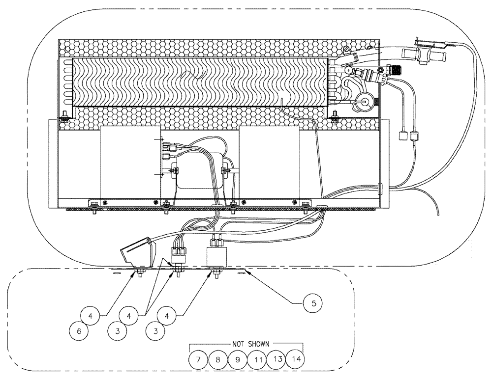 Схема запчастей Case IH 3150 - (02-009) - PARTS PACKAGE, LOUVER & MISC Cab Exterior