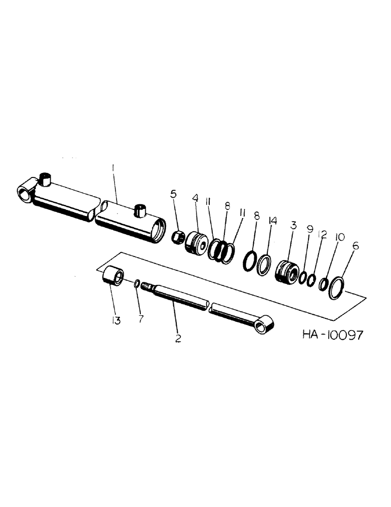 Схема запчастей Case IH 45 - (D-71) - WING LIFT HYDRAULIC CYLINDER, PRINCE, 22 FOOT 6 INCH MODEL BUILT AUGUST 1976 SEASON & SINCE 