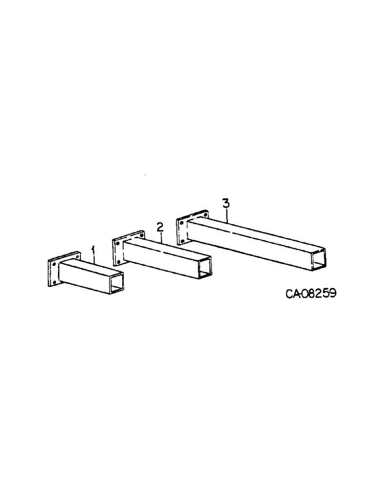 Схема запчастей Case IH 4600 - (A-03) - 4600 VIBRA SHANK, WING TYPE, FRAME STUB EXTENSIONS 