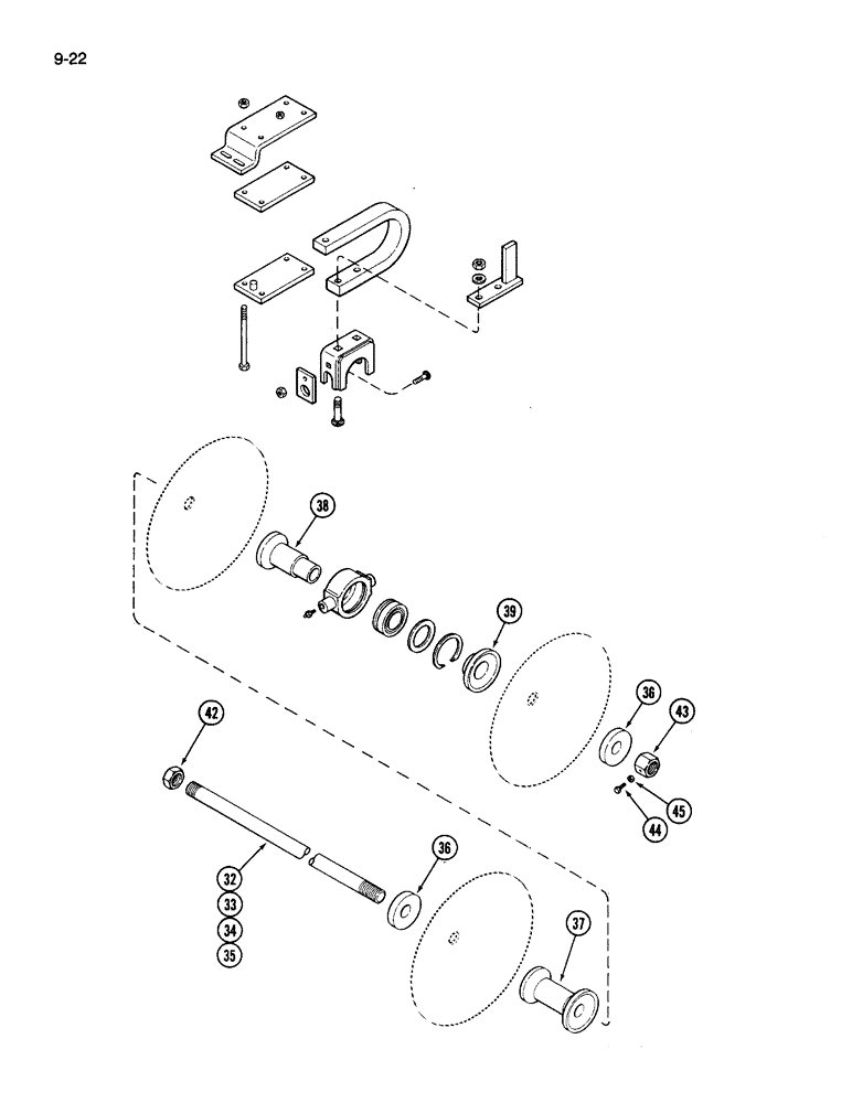 Схема запчастей Case IH 696 - (9-22) - DISC AND GANG (09) - CHASSIS/ATTACHMENTS