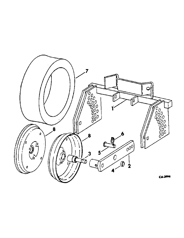 Схема запчастей Case IH 386 - (AF-22) - GAUGE WHEEL, QUANTITIES SHOWN ARE PER ROW 