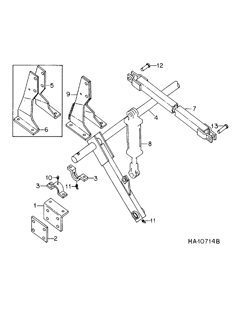 Схема запчастей Case IH 4700 - (A-06) - MAIN FRAME ROCKSHAFT AND DEPTH CONTROL MACHINES WITH AXLE PIVOT THRU ROCKSHAFT TUBE 