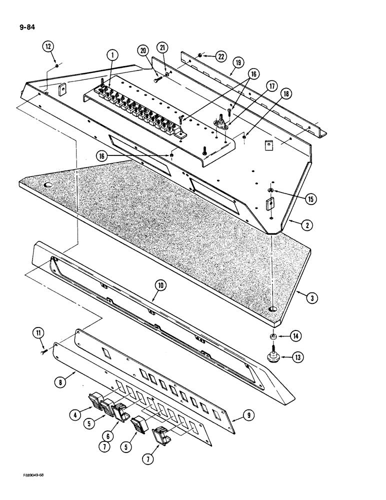 Схема запчастей Case IH 9180 - (9-084) - OVERHEAD DOOR CAB (09) - CHASSIS/ATTACHMENTS