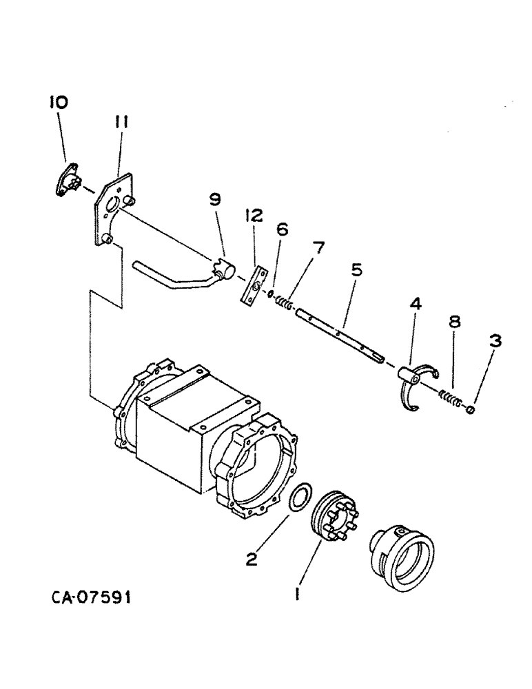 Схема запчастей Case IH 274 - (07-10) - DRIVE TRAIN, DIFFERENTIAL LOCK (04) - Drive Train