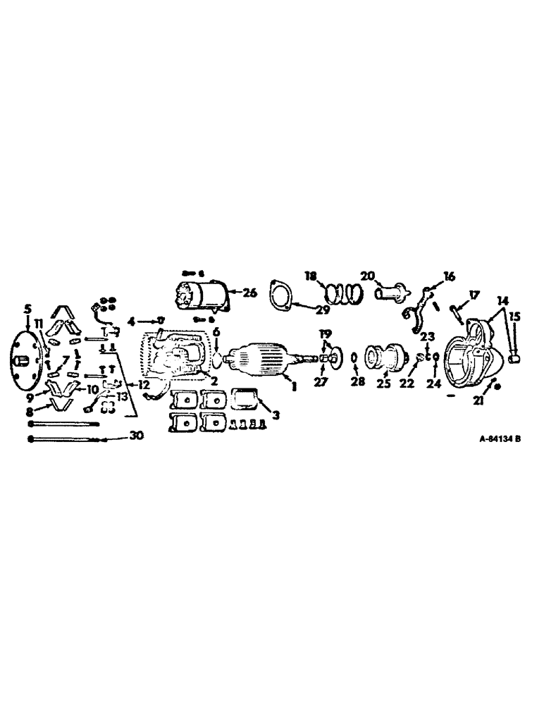 Схема запчастей Case IH 915 - (08-17) - ELECTRICAL, CRANKING MOTOR, DELCO REMY, COMBINE WITH GASOLINE ENGINE, S/N 19000 AND BELOW (06) - ELECTRICAL